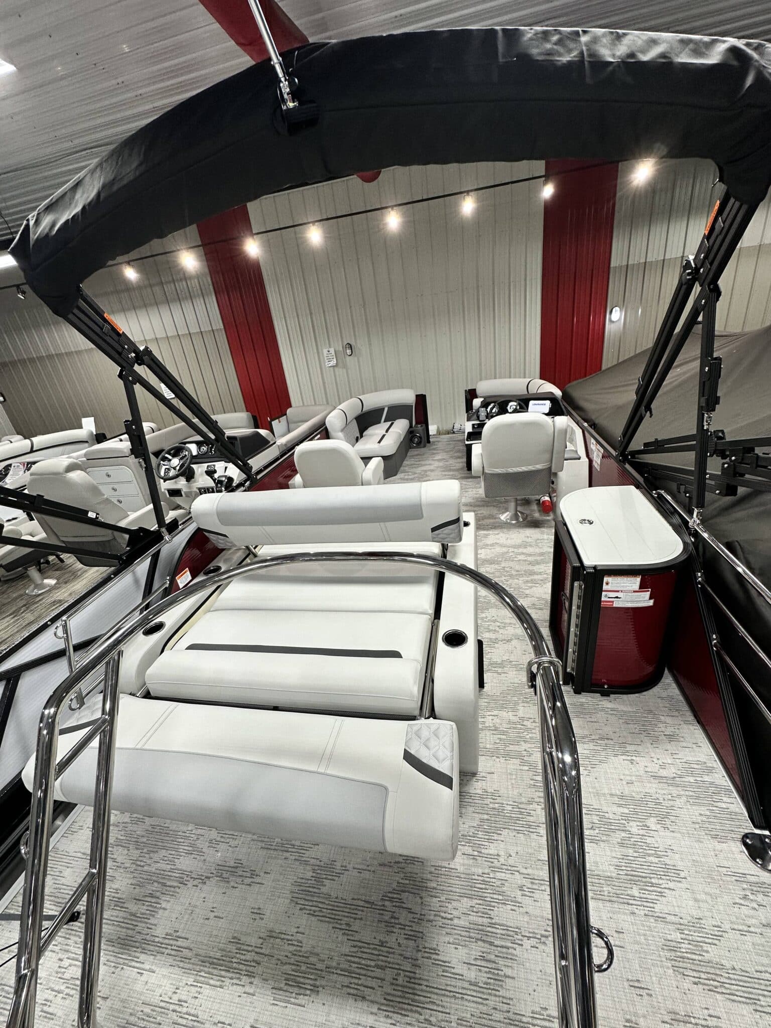 Interior of a stylish boat.